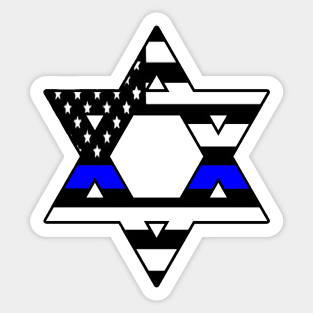 Star of David Thin Blue Sticker